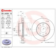 09.A458.10 BREMBO Тормозной диск