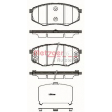 1426.02 METZGER Комплект тормозных колодок, дисковый тормоз