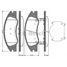 0 986 TB2 892 BOSCH Комплект тормозных колодок, дисковый тормоз