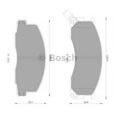 0 986 AB2 449 BOSCH Комплект тормозных колодок, дисковый тормоз