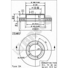 BS 8465 BRECO Тормозной диск