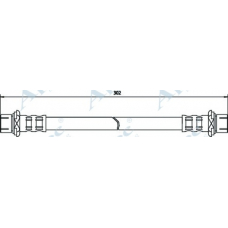 HOS3476 APEC Тормозной шланг