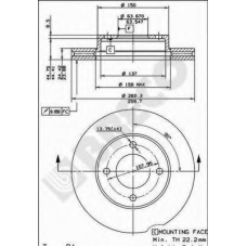 BS 8016 BRECO Тормозной диск