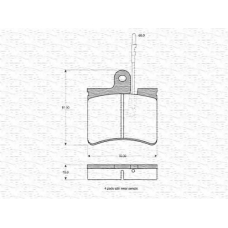 363702160731 MAGNETI MARELLI Комплект тормозных колодок, дисковый тормоз