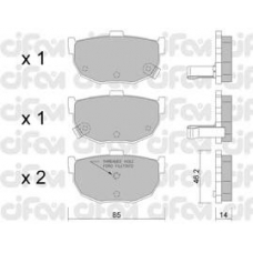 822-362-1 CIFAM Комплект тормозных колодок, дисковый тормоз