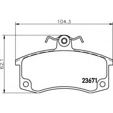 8DB 355 010-341 HELLA PAGID Комплект тормозных колодок, дисковый тормоз