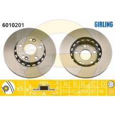 6010201 GIRLING Тормозной диск