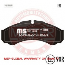 13046049662N-SET-MS MASTER-SPORT Комплект тормозных колодок, дисковый тормоз