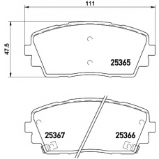 8DB 355 020-611 HELLA PAGID Комплект тормозных колодок, дисковый тормоз