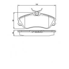 0 986 424 583 BOSCH Комплект тормозных колодок, дисковый тормоз