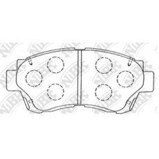 PN1228 NiBK Комплект тормозных колодок, дисковый тормоз