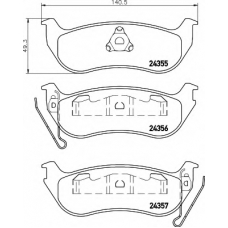 8DB 355 020-631 HELLA Комплект тормозных колодок, дисковый тормоз