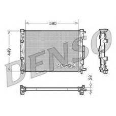 DRM23056 DENSO Радиатор, охлаждение двигателя