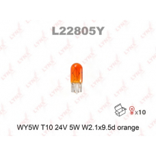 L22805Y LYNX L22805y wy5w t10 24v 5w w2.1x9.5d orange лампа автомоб. lynx