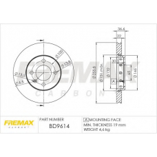 BD-9614 FREMAX Тормозной диск