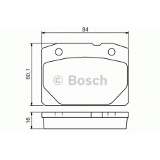 0 986 494 568 BOSCH Комплект тормозных колодок, дисковый тормоз