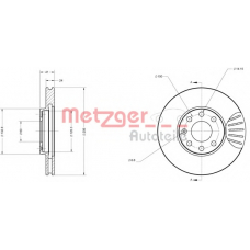 6110031 METZGER Тормозной диск