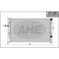 131.031 AHE Радиатор, охлаждение двигателя