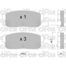 822-733-0 CIFAM Комплект тормозных колодок, дисковый тормоз