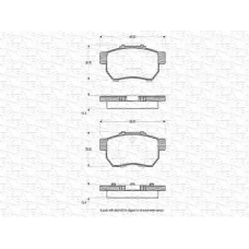 363702160765 MAGNETI MARELLI Комплект тормозных колодок, дисковый тормоз