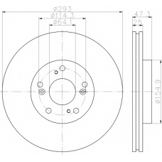 8DD 355 119-571 HELLA PAGID Тормозной диск