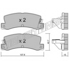 164.2 TRUSTING Комплект тормозных колодок, дисковый тормоз