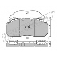 605.0 fri.tech. Комплект тормозных колодок, дисковый тормоз