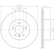 8DD 355 121-761 HELLA PAGID Тормозной диск