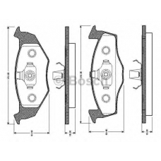 0 986 TB2 301 BOSCH Комплект тормозных колодок, дисковый тормоз