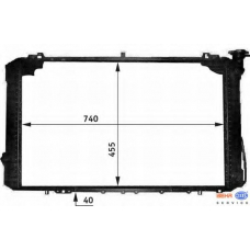 8MK 376 717-141 HELLA Радиатор, охлаждение двигателя