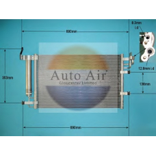 16-9970 AUTO AIR GLOUCESTER Конденсатор, кондиционер