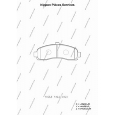 N360N56 NPS Комплект тормозных колодок, дисковый тормоз