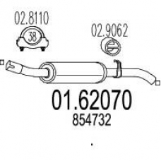 01.62070 MTS Глушитель выхлопных газов конечный