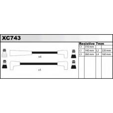XC743 QUINTON HAZELL Комплект проводов зажигания