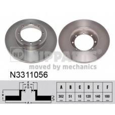 N3311056 NIPPARTS Тормозной диск