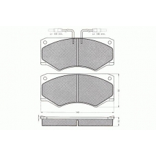 7.257 PEX Комплект тормозных колодок, дисковый тормоз