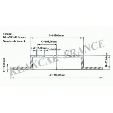 25009z KLAXCAR FRANCE Тормозной диск