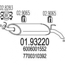 01.93220 MTS Глушитель выхлопных газов конечный