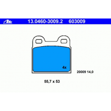 13.0460-3009.2 ATE Колодки тормозные