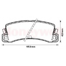 572188B BENDIX Комплект тормозных колодок, дисковый тормоз