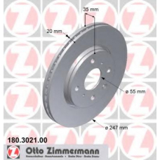 180.3021.00 ZIMMERMANN Тормозной диск