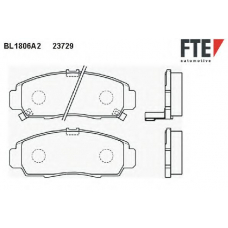 BL1806A2 FTE Комплект тормозных колодок, дисковый тормоз
