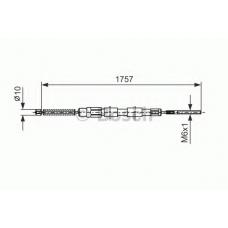 1 987 477 523 BOSCH Трос, стояночная тормозная система