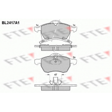 BL2417A1 FTE Комплект тормозных колодок, дисковый тормоз