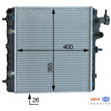 8MK 376 754-541 HELLA Радиатор, охлаждение двигателя