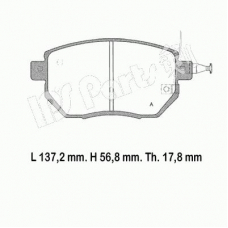 IBD-1167 IPS Parts Комплект тормозных колодок, дисковый тормоз