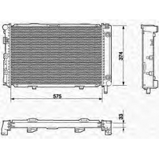 350213538000 MAGNETI MARELLI Радиатор, охлаждение двигателя