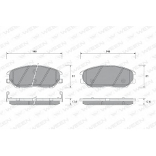 151-2184 WEEN Комплект тормозных колодок, дисковый тормоз