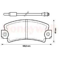 571337B BENDIX Комплект тормозных колодок, дисковый тормоз