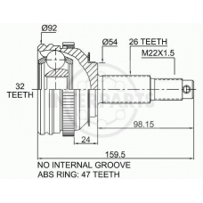 OJ-1680 InterParts Шарнирный комплект, приводной вал